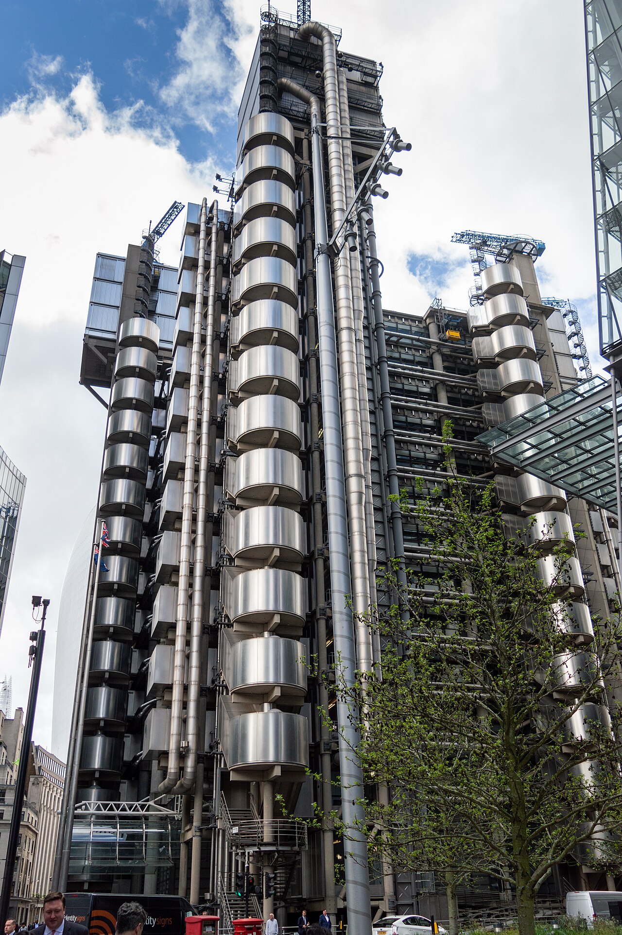 Lloyds building in London representing marine insurance market pricing for Hormuz risk