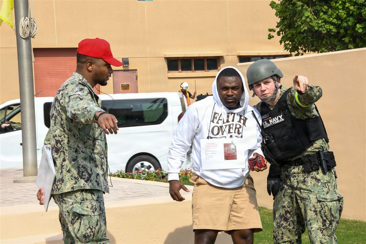 US naval personnel in Bahrain during regional maritime security exercise